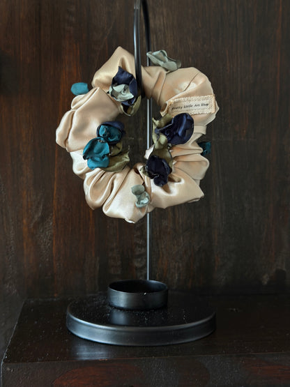 Dainty Size Handmade Wilted Floral Scrunchie